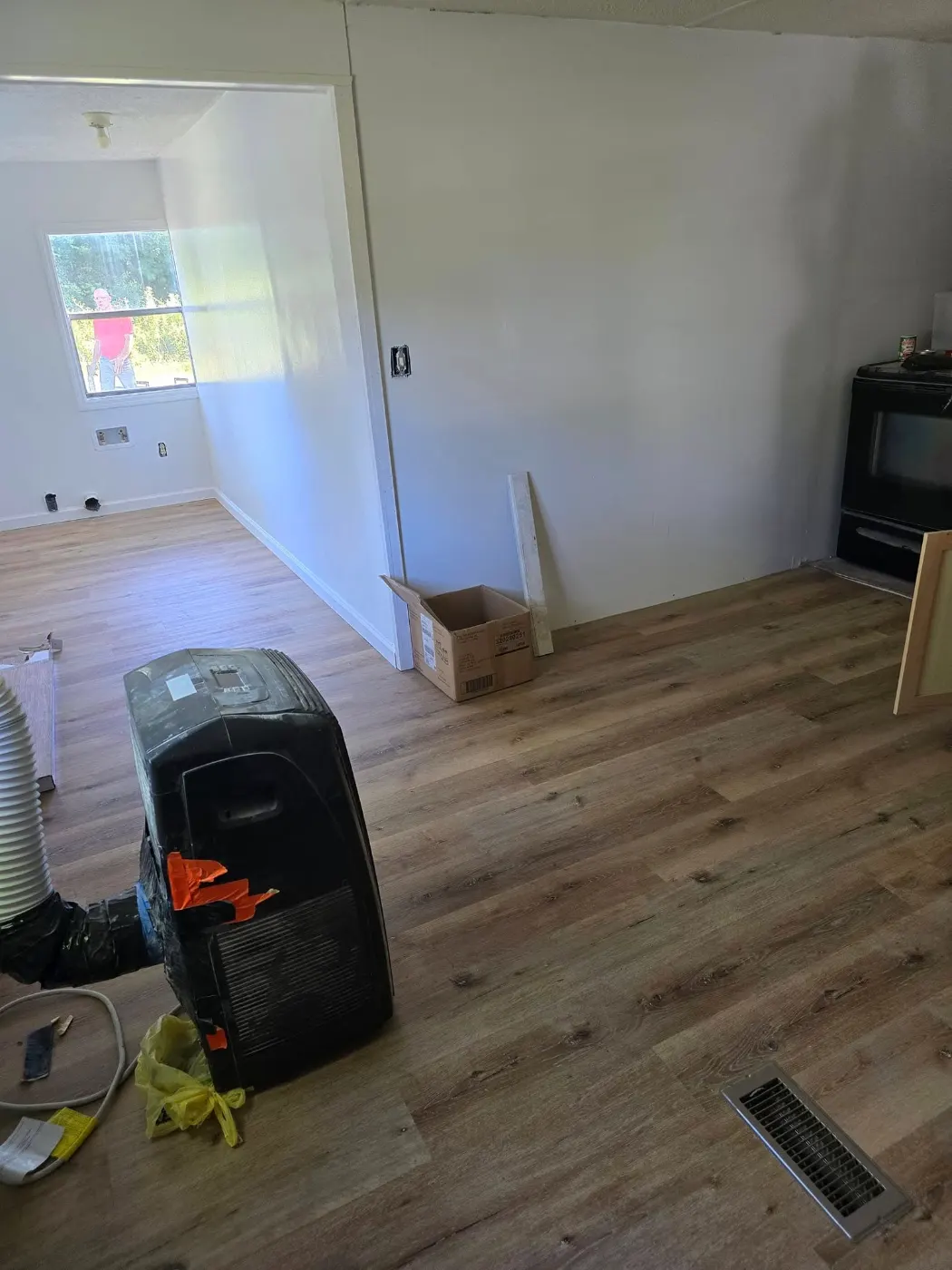 Flooring install in progress by BuildRight Home Improvement