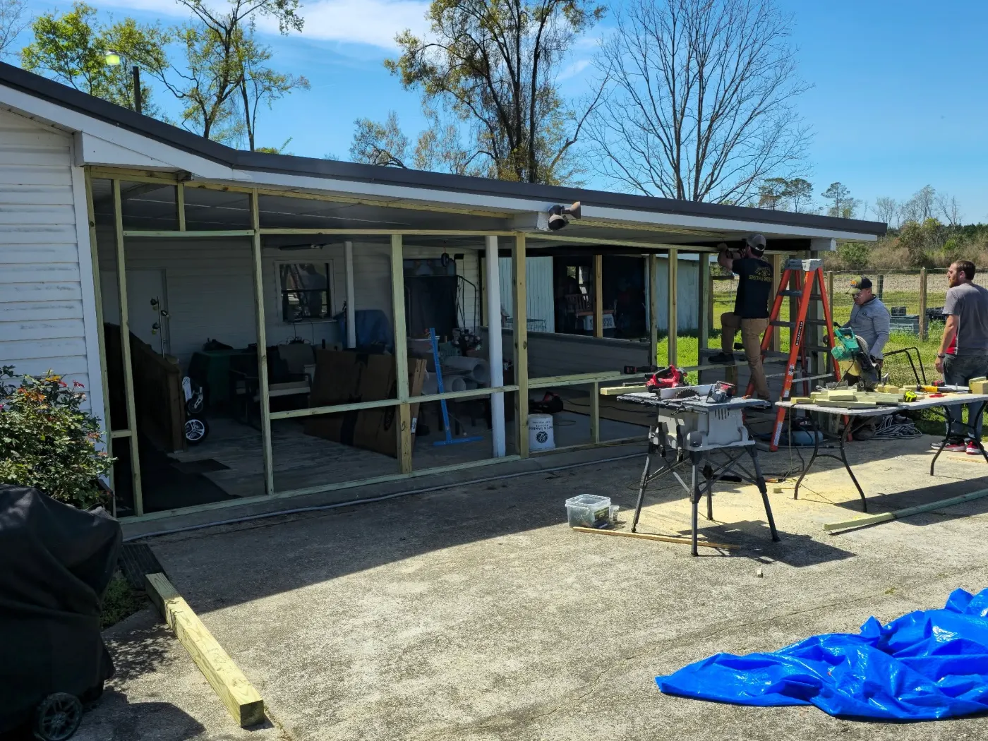 Screened patio build by BuildRight Home Improvement
