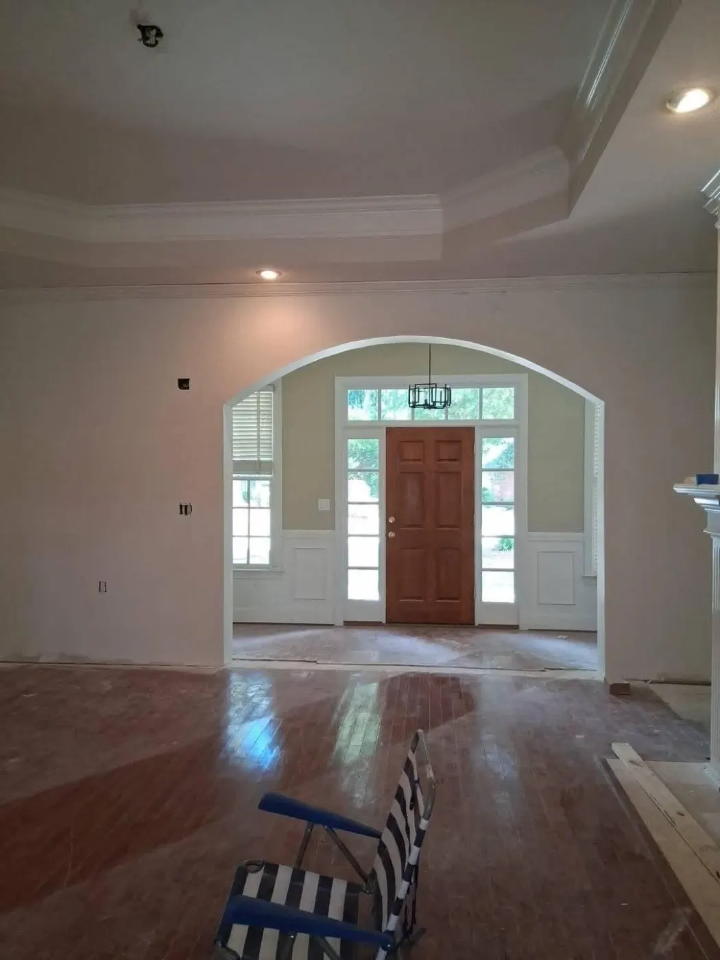 Arched entry, freshly finished by BuildRight Home Improvement