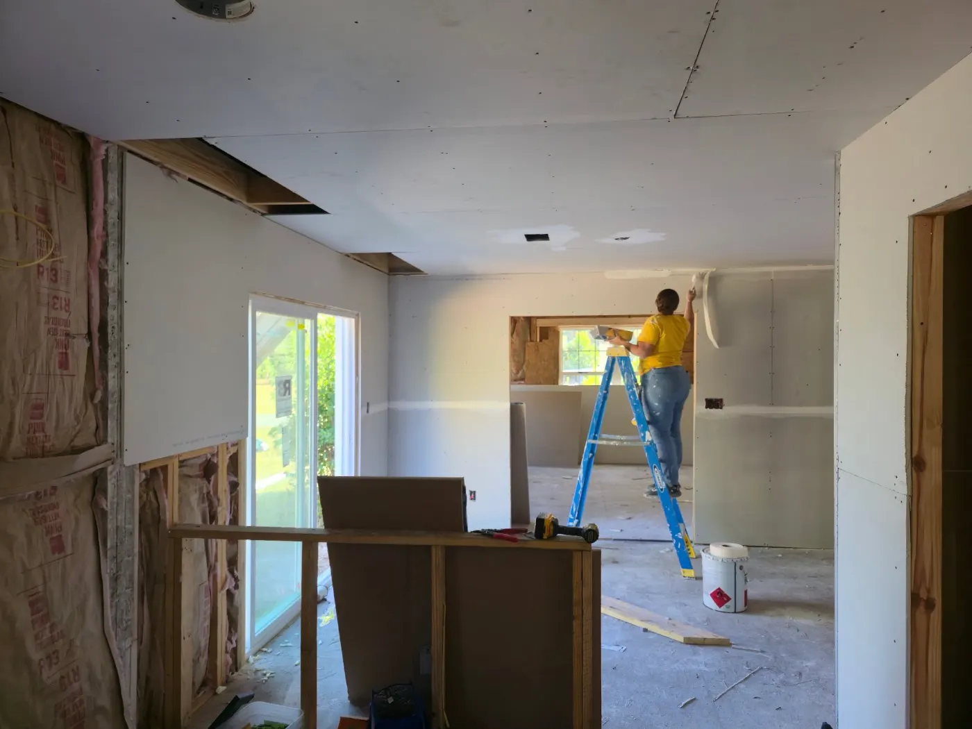 Interior remodel at the drywall stage by BuildRight Home Improvement