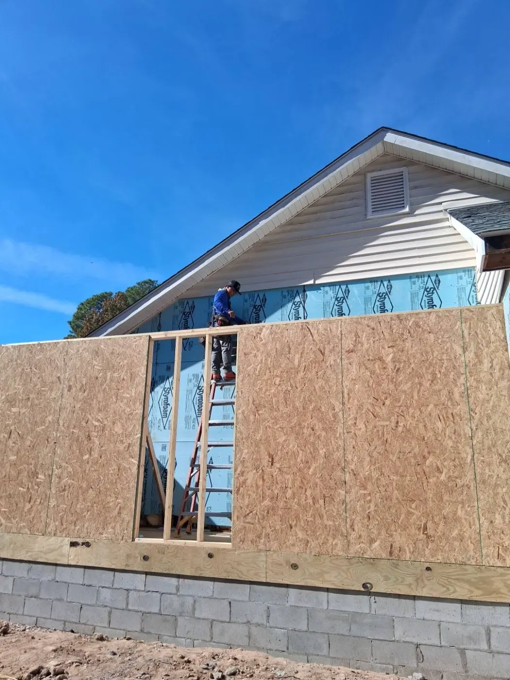 Sheathing goes up by BuildRight Home Improvement