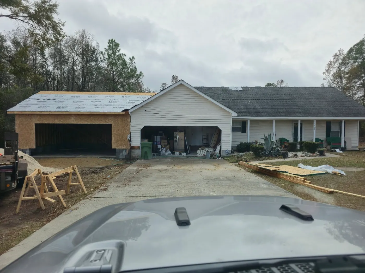 Garage build, front view by BuildRight Home Improvement