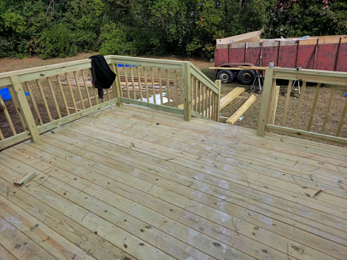New deck with railings by BuildRight Home Improvement
