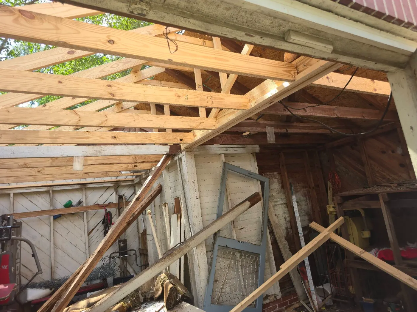 Roof framing repair by BuildRight Home Improvement