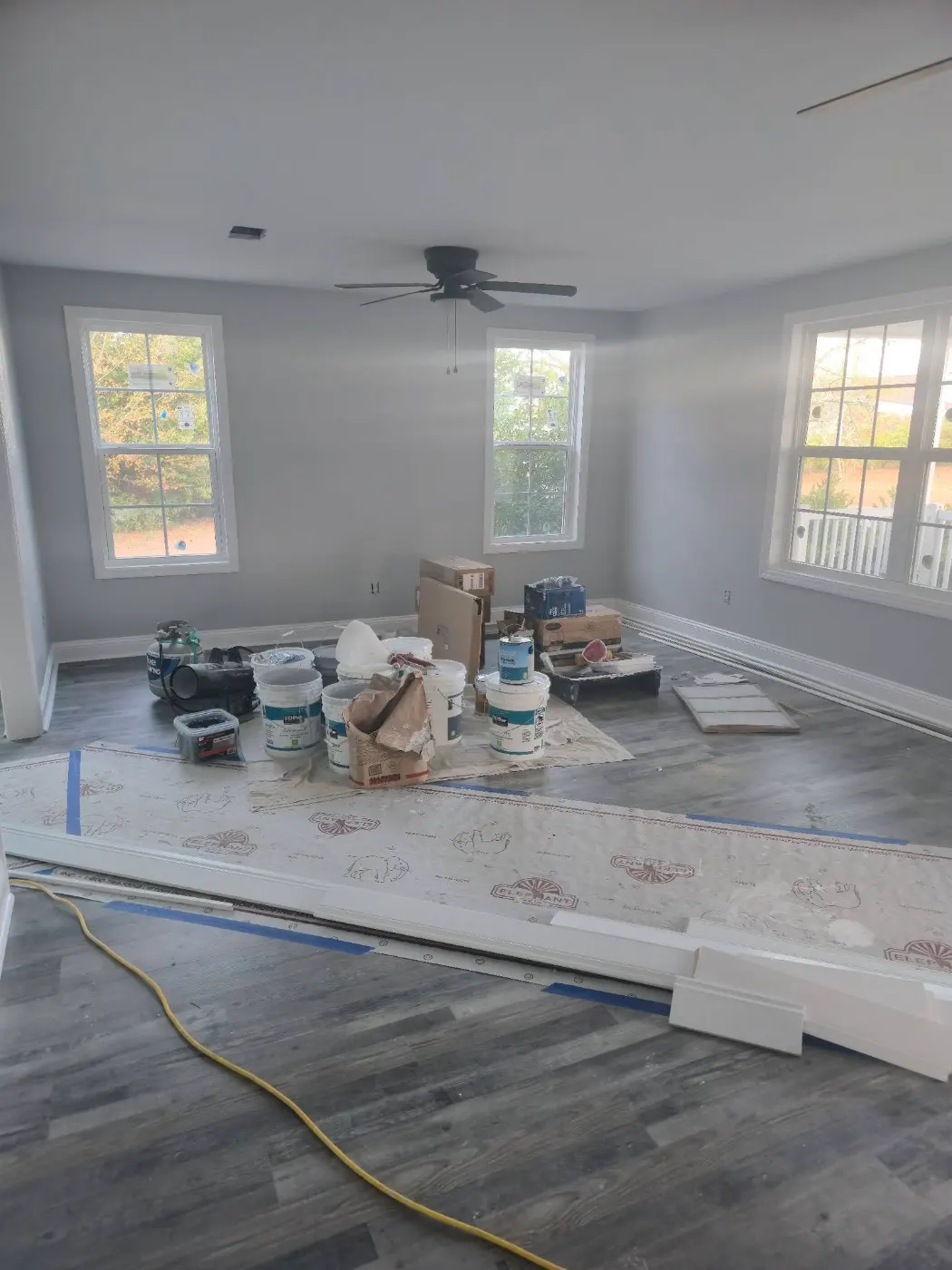 Room finished, cleanup underway by BuildRight Home Improvement